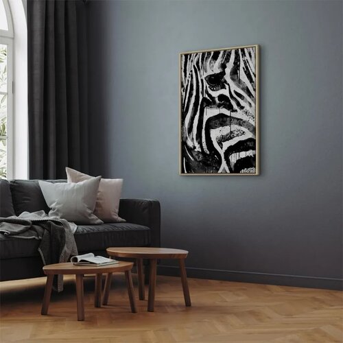  Slika - Striped Nature (1 Part) Vertical 40x60 U prirodnom drvenom okviru Slike