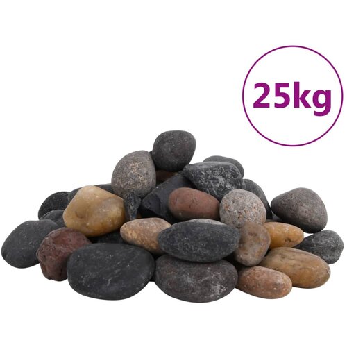vidaXL Polirani kamenčki 25 kg mešane barve 5-8 cm Cene