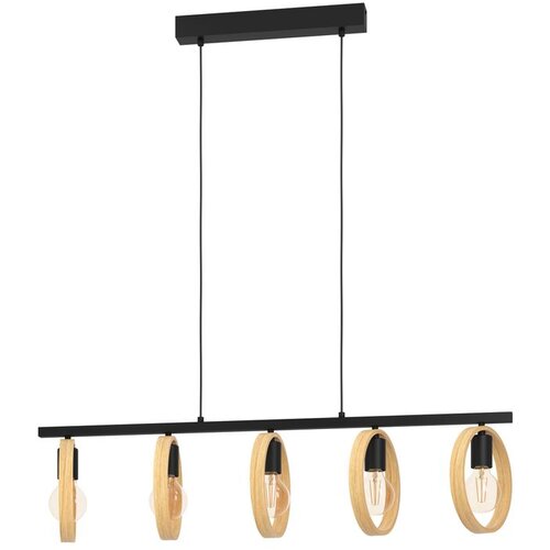 Eglo viseća lampa IPSDEN 5xE27 100,5 cm crna drvo 43552 Cene