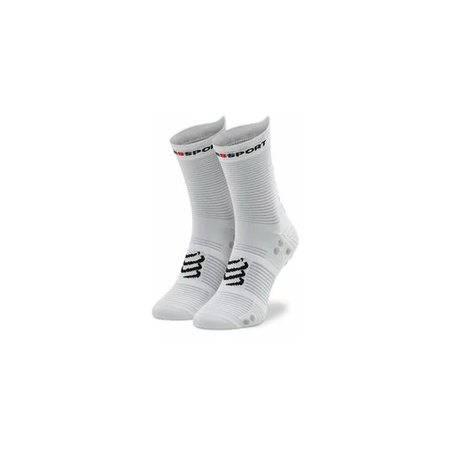 Compressport Visoke nogavice Unisex Pro Racing Socks V4.0 Run High XU00046B_010 Bela