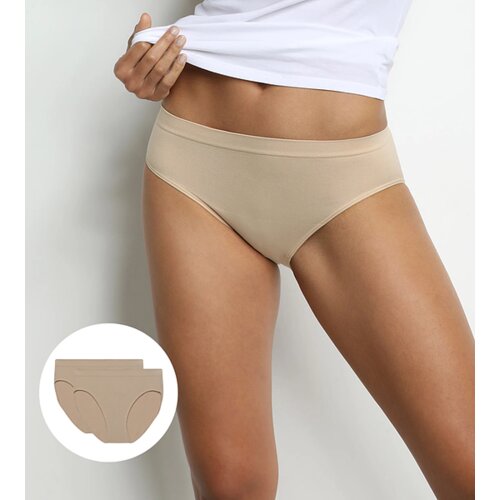 DIM SEAMLESS MAXI BRIEF 2x - Women&amp;#039;s Seamless Panties 2 pcs - Nude Slike