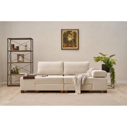 Atelier Del Sofa trosed na razvlačenje Perenna Chenille, 116 cm, krem Slike