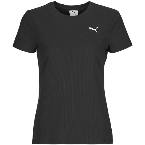 Puma Majice s kratkimi rokavi ESS ELEVATED RIB TEE Črna