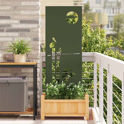 vidaXL Dekorativna ploča za vrt Maslinovo zelena 50 x 140 cm Cene