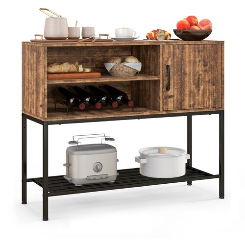 Costway Omarica z stojalom za vino Regal 100 x 35 x 83 cm, (5000008824) Cene