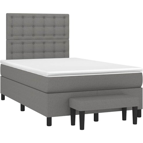  box spring s madracem tamnosivi 120 x 190 cm tkanina Slike