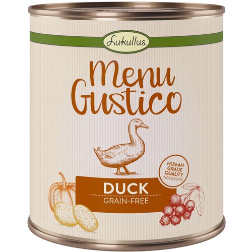 Lukullus Ekonomično pakiranje: &amp;quot;Menu Gustico&amp;quot; 24 x 800 g - Patka s mrkvom, brusnicama i ružmarinom Slike