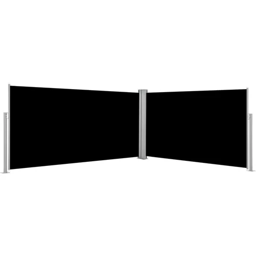 vidaXL Zložljiva stranska tenda črna 160x600 cm, (20610689)
