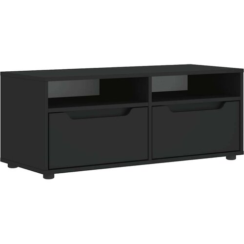 VidaXL TV ormarić VISNES crni 100x40x38 cm izrađeno drvo Slike