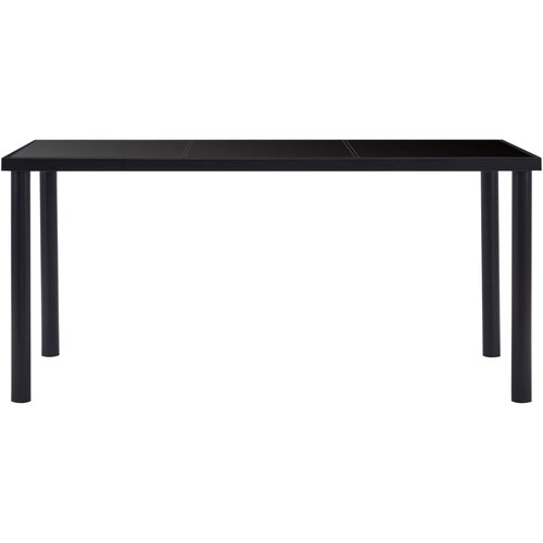 Maison Chic Jedilna miza - Kuhinjska miza - Jedilni stol črna 160x80x75 cm kaljeno steklo, (21715310) Cene
