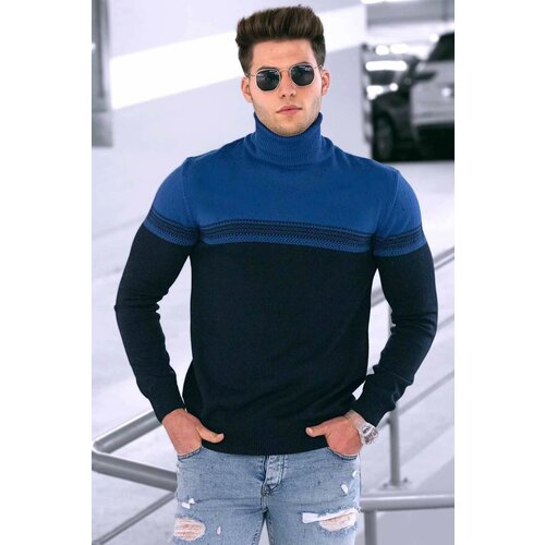 Madmext Sweater - Dark blue - Regular fit Cene
