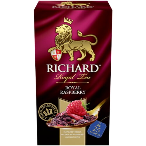 Richard royal raspberry - voćno-biljni čaj sa komadićima voća, 25x1,5g Slike