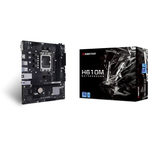 Biostar H610MHC 2.0, mATX, Soc 1700, DDR4, M.2, LAN, HDMI, VGA Slike