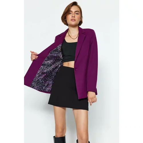 Trendyol Blazer - Purple - Regular fit