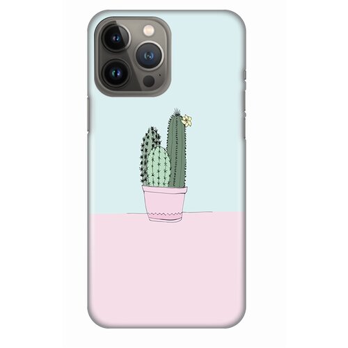 Silikonska maska za iPhone 13 Pro Max 6.7 Cactus Print roze Slike