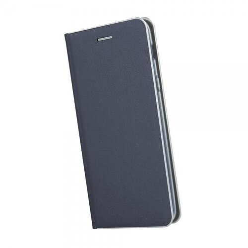  Premium preklopna torbica Samsung Galaxy J4 Plus 2018 J415 - modra s srebrnim robom Slike