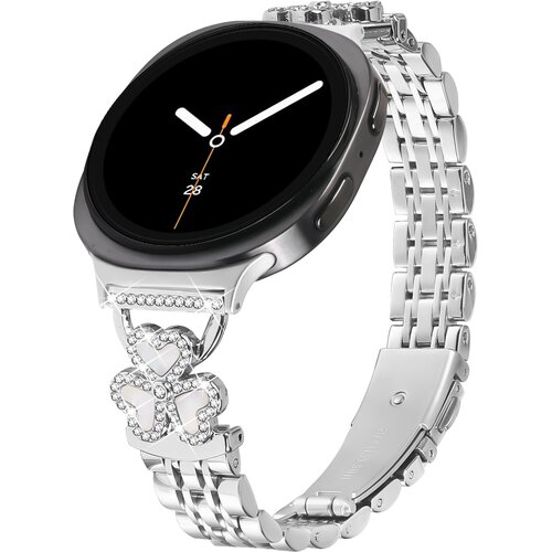 INF Združljiv s Samsung Watch Ultra/Ultra 2025 jeklen pa&scaron;ček s srčki in sedmimi kroglicami, (5000079132) Cene