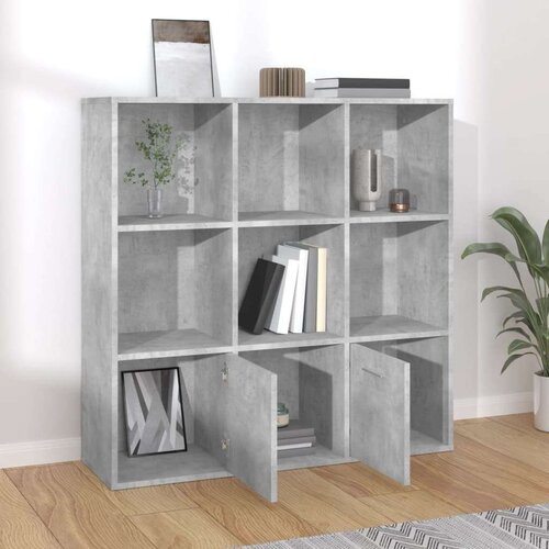  Knjižna omara betonsko siva 98x30x98 cm iverna plo&amp;scaron;ča, (20705219) Slike