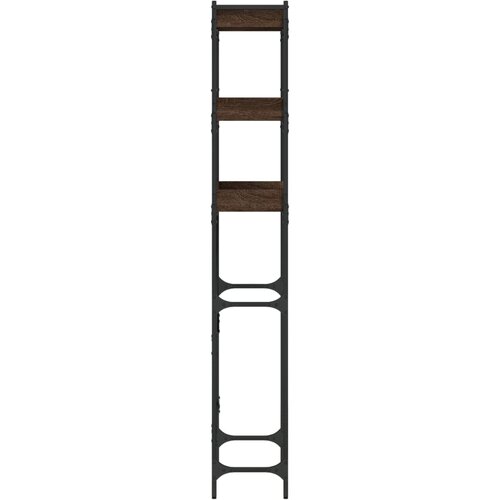 Polica za perilicu rublja boja smeđeg hrasta 67x25x163cm drvena Slike