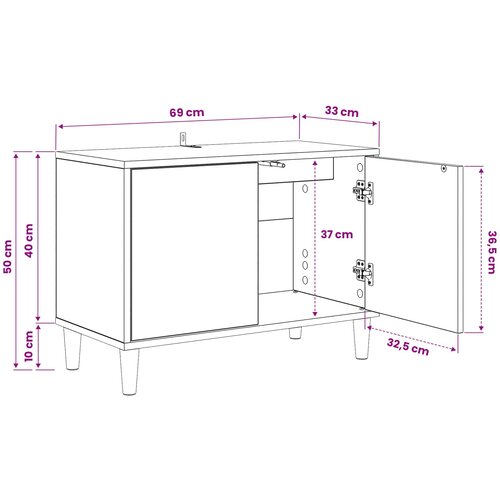  ormar WIJHE 69 x 33 x 50 cm Sonoma Konstruirano drvo Slike