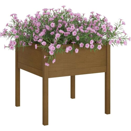 vidaXL Vrtno cvetlično korito 2 kosa medeno rjavo 70x70x70 cm borovina Cene