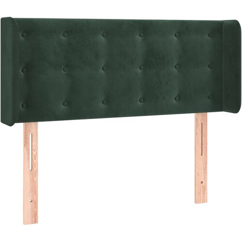VidaXL Uzglavlje s u&amp;scaron;ima tamnozeleno 93x16x78/88 cm bar&amp;scaron;unasto Slike