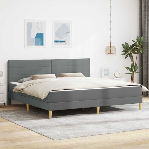  Okvir kreveta s madracem Tamno siva 180 x 200 cm tkanina Cijene