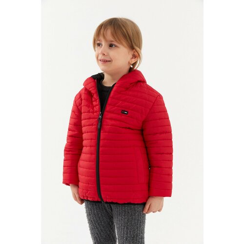 River Club Girls' Waterproof And Windproof Lined Red Hooded Coat. Slike