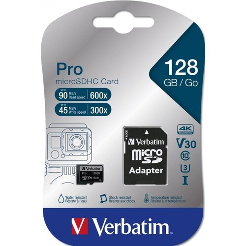 Verbatim PRO MicroSDXC CL10 UHS-3 128GB (47044) Cene