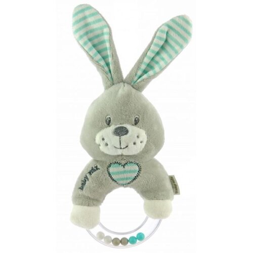 Baby Mix Pli&amp;scaron;ana zvečka Zeko Grey &amp;amp; Mint Slike