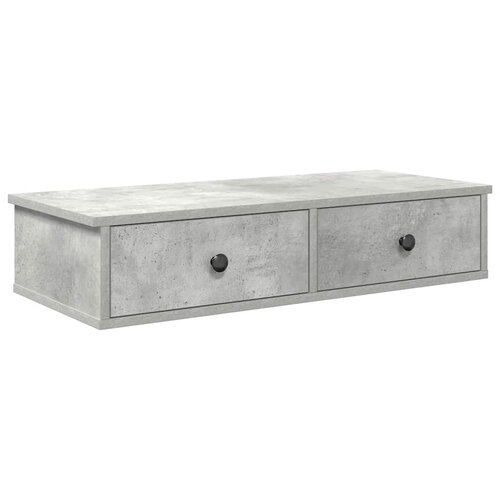 Maison Chic Stenska polica - Viseča Polica s predali betonsko siv 80x34x17 cm inž. les, (21793606) Slike