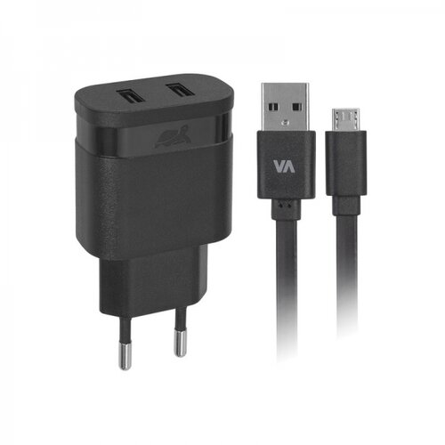 Rivacase HIŠNI POLNILEC VA4122 2,4A + podatkovno polnilni kabel MicroUSB Cene
