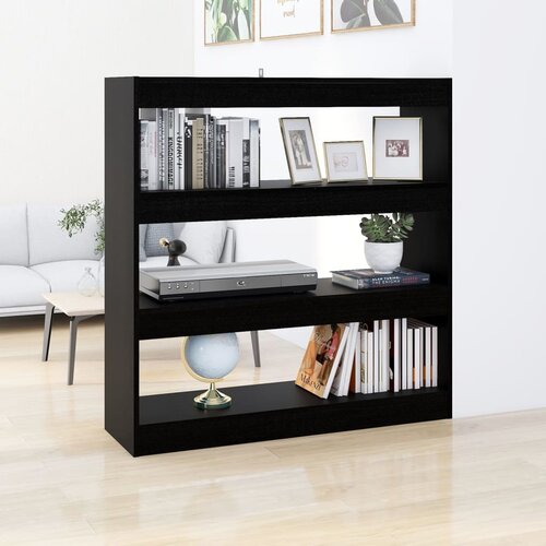 Furnova Knjižna omara/pregrada črna 100x30x103 cm, (21932474) Slike