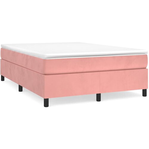 Maison Chic Box spring postelja - Vzmetna postelja z vzmetnico roza 140x200 cm žamet SL6441, (21886969) Cene