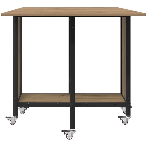  Sklopivi blagovaonski stol s kotačićima 130 x 80 x 76,5 cm Slike