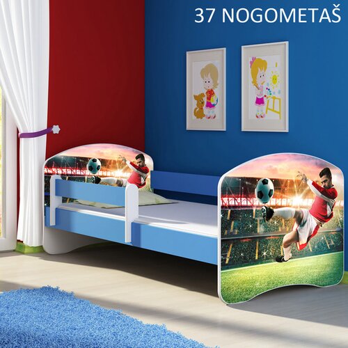  Dječji krevet ACMA s motivom, bočna plava 140x70 cm 37 Nogometaš Cene