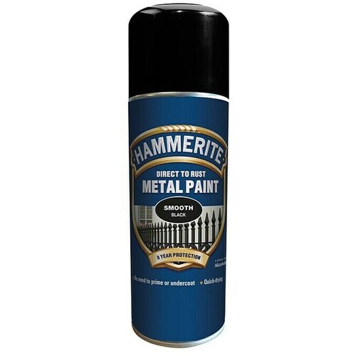 HAMMERITE Barva v spreju Smooth (črna, 400 ml) Cene