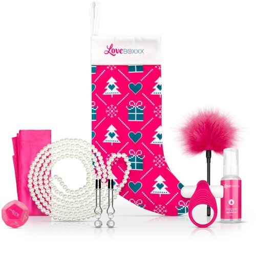 Loveboxxx Christmas Stocking Set Pink Cene