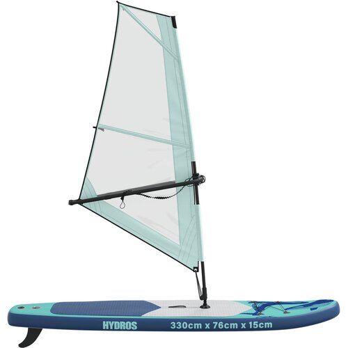  Naduvivi SUP s jedrom HYDROS 330 x 76 x 15 cm Tirkizna za Slike