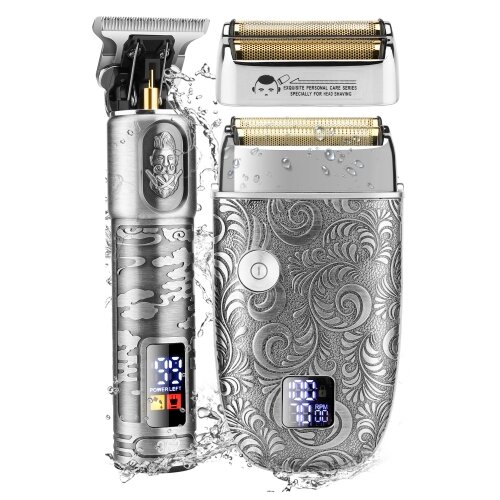 SARAHE Moški strižnik za plešaste lase 2 v 1, vodoodporen komplet (siv), (22149793) Cene