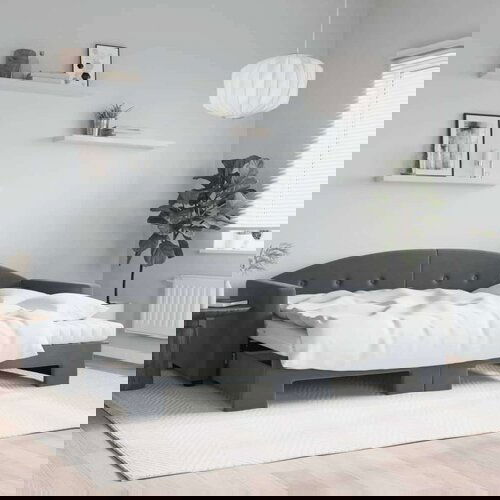  Dnevni krevet na razvlačenje tamnosivi 80 x 200 cm baršunasti Cijene