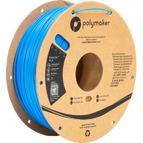 Polymaker PolyLite PLA Azure Blue Slike