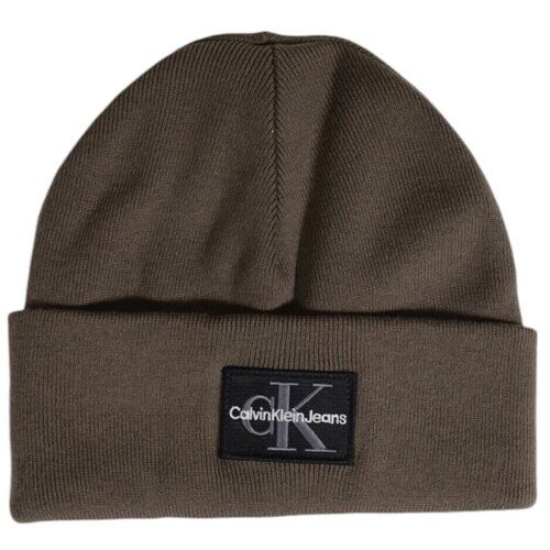 Calvin Klein Jeans &amp;Scaron;ali &amp;amp; Rute GIFT BEANIE SCARF MONO PATCH K50K512470 Kostanjeva Slike
