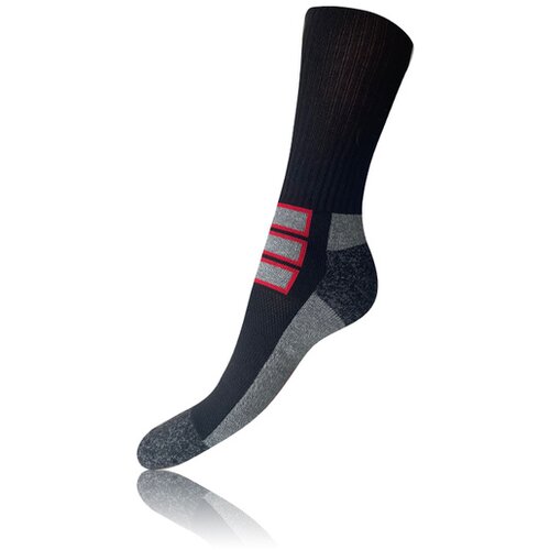Bellinda OUTDOOR SOCKS - Socks for hiking and work shoes - black - dark red Slike