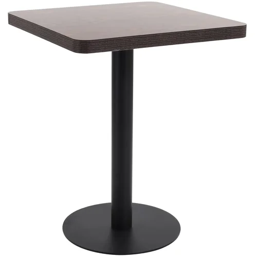 Bistro stol tamnosmeđi 60 x 60 cm MDF