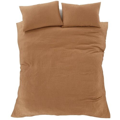 Pineapple Elephant Rjava posteljnina za zakonsko posteljo/podalj&amp;scaron;ana 230x220 cm Muscat Waffle &amp;ndash; Slike