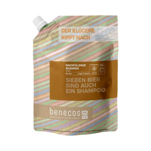 Benecos benecosBIO Unisex šampon "Sieben Bier sind auch ein Shampoo" - 1.000 ml