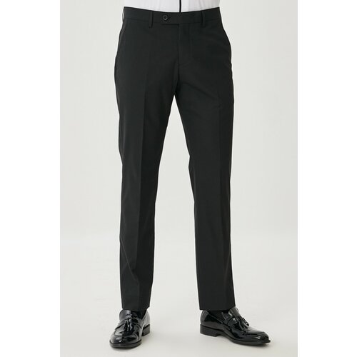 ALTINYILDIZ CLASSICS Men's Black Regular Fit Regular Fit Side Pocket Flexible Trousers Slike