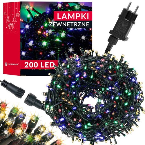 Springos lampice za bor 200 LED , vi&amp;scaron;ebojne Slike