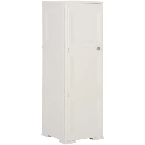 vidaXL Plastična omarica 40x43x125 cm izgled lesa bela
